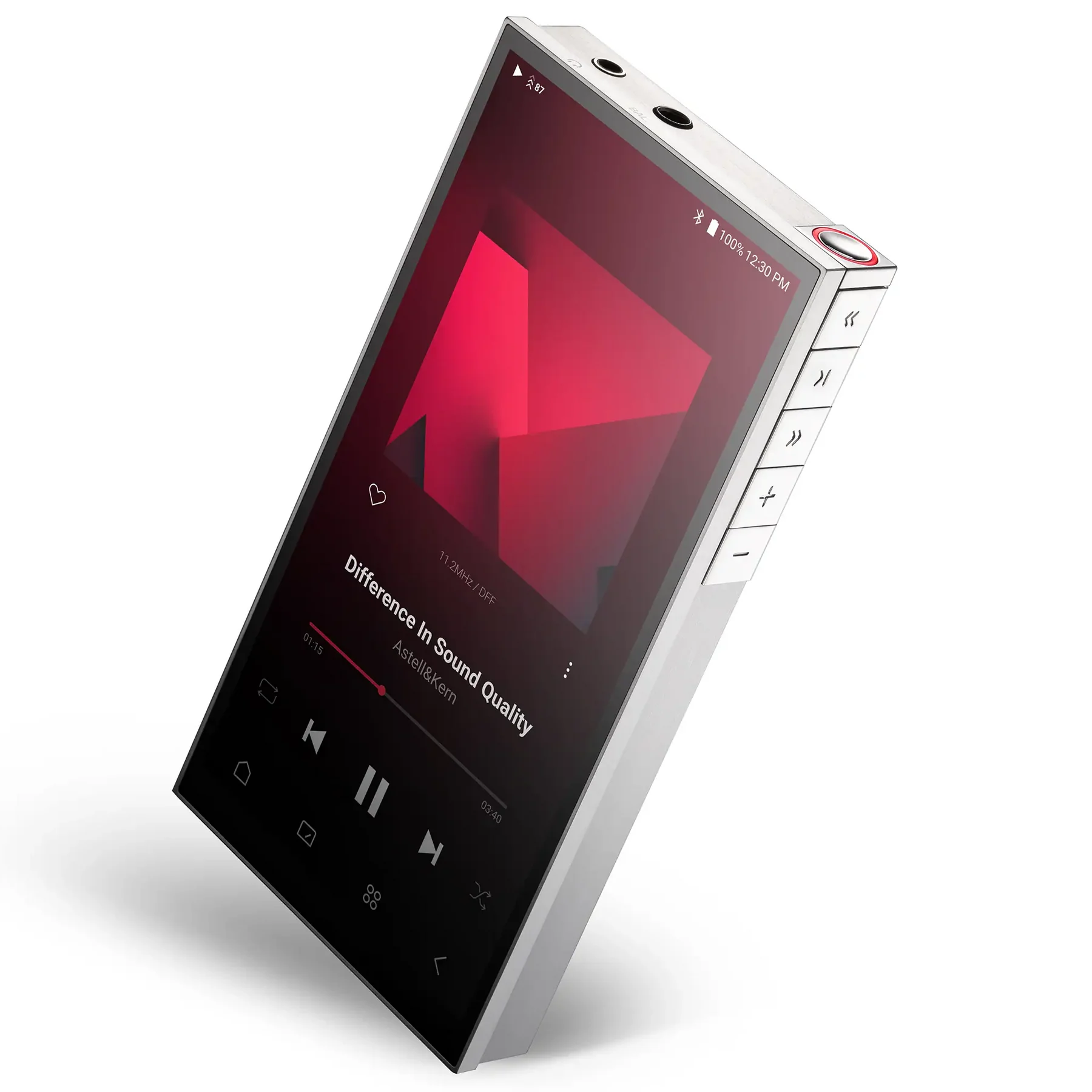 Astell&Kern PD10 portable music player with a sleek black design and touch screen display.