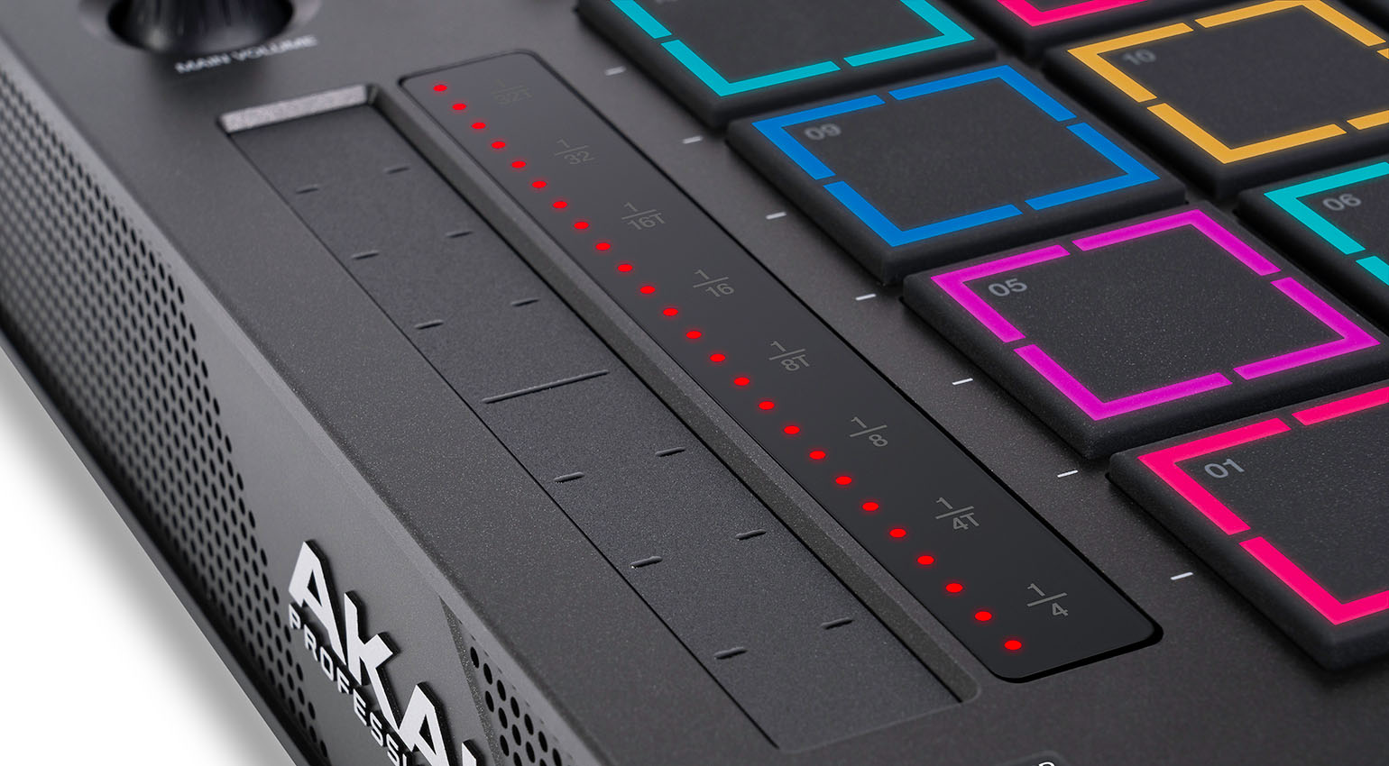 Akai Professional MPC Live III drum machine and sampler with touch strip interface and portable design.