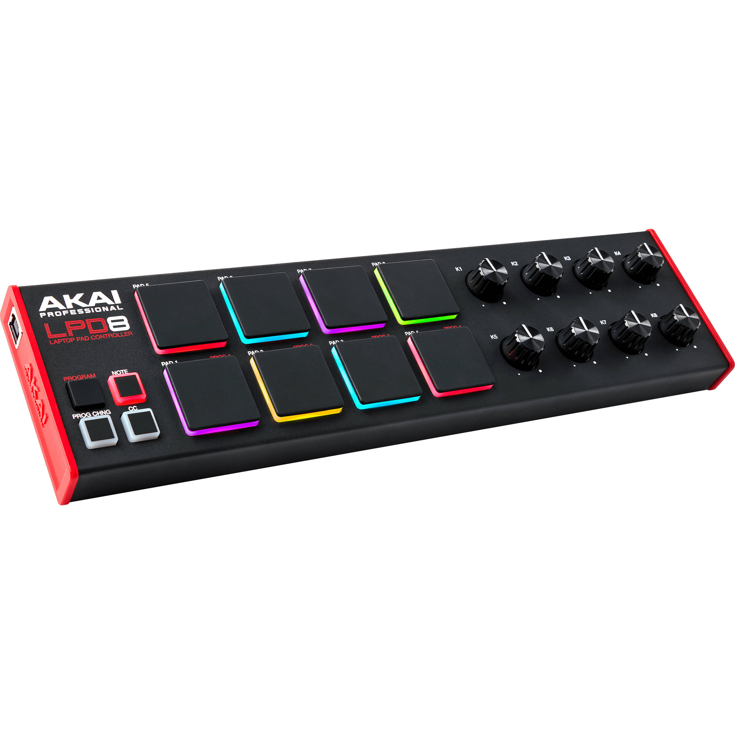 Akai Professional LPD8 MK2 MIDI controller, front view
