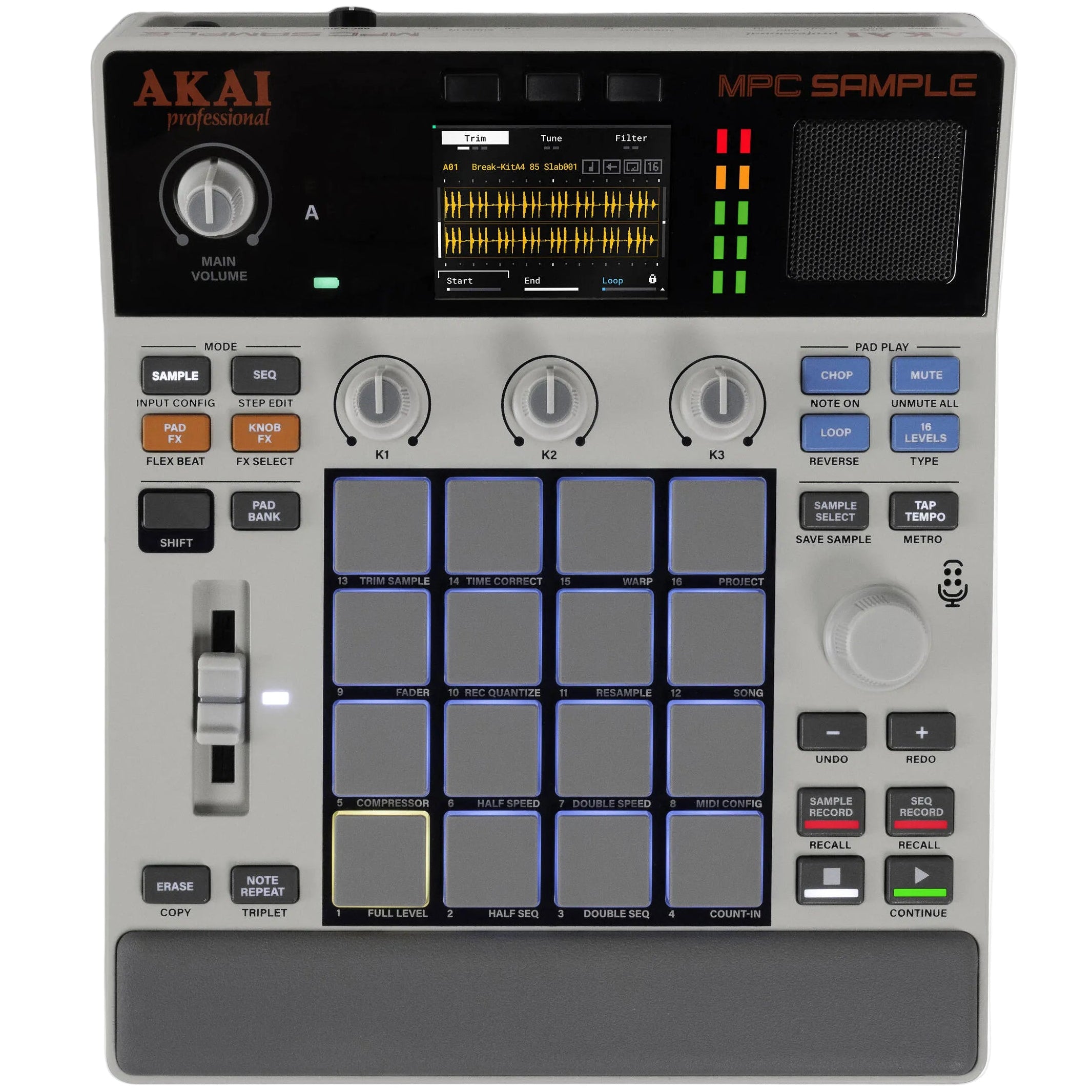 Akai Professional MPC Sample sampler, detail view.