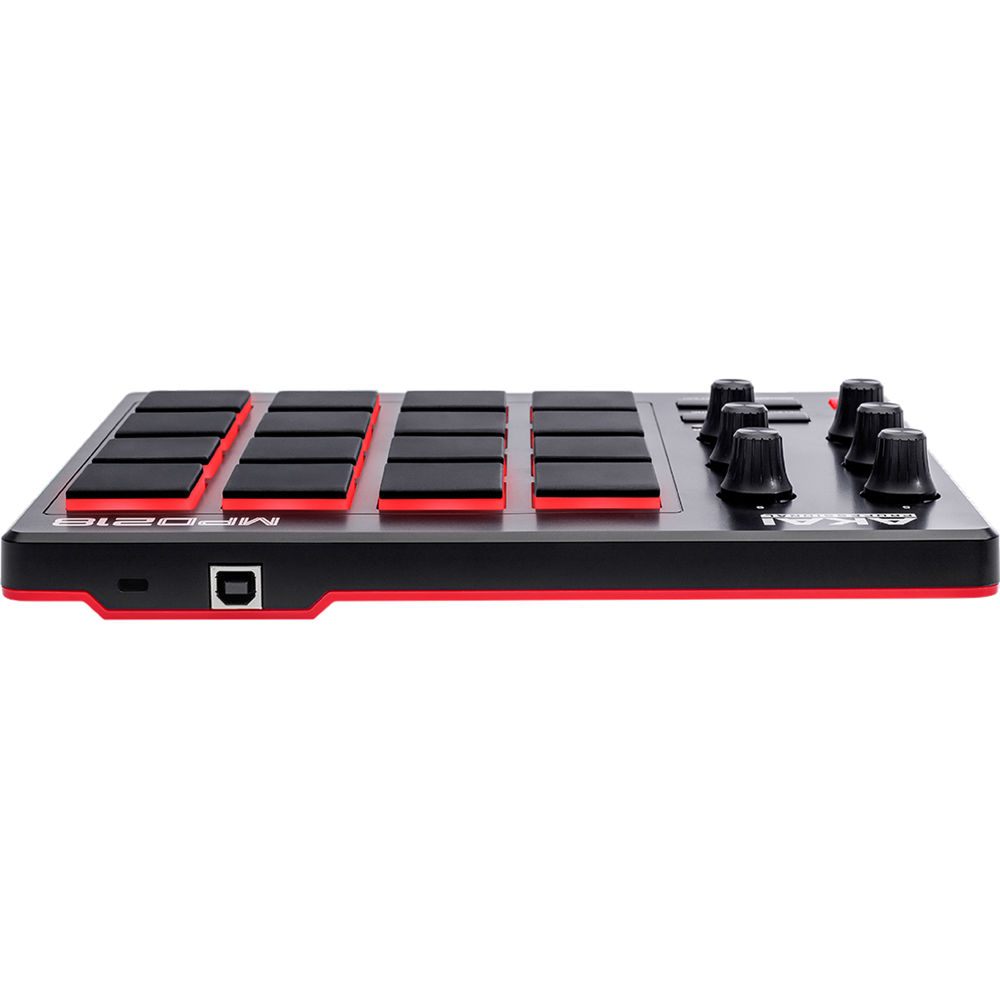 Akai Professional MPD218 midi controllers, close up