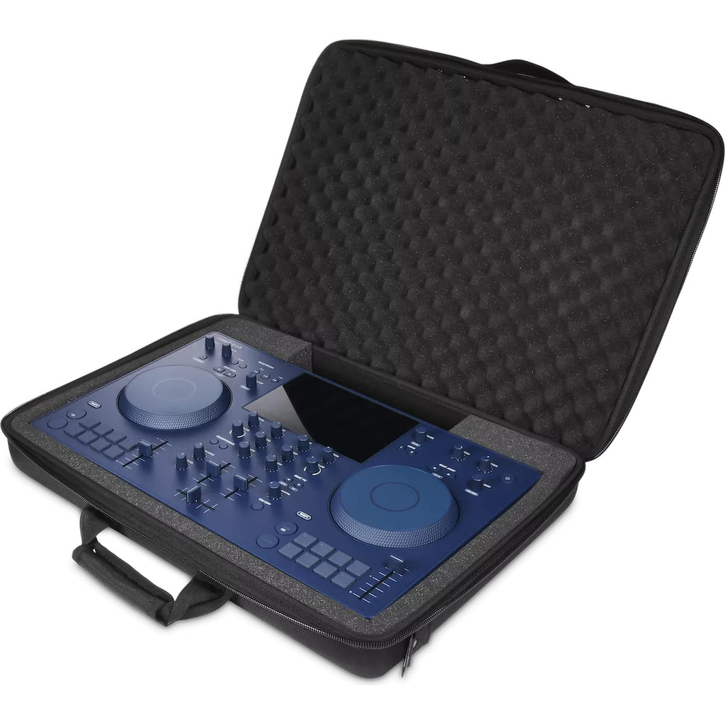 AlphaTheta Omnis-Duo Bag DJ hardcase with padded interior and sturdy handle, designed for protecting DJ equipment during transport.