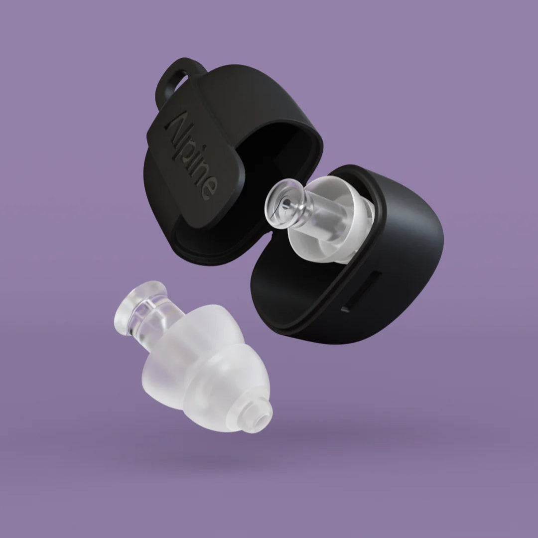 Alpine PartyPlug Earplugs, in red, with case