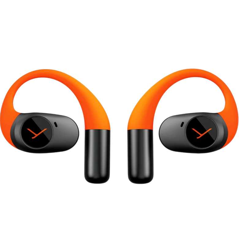 Beyerdynamic Amiron 200 wireless in-ear headphones with open-ear design and sport-friendly fit, shown in black with sleek ear tips.