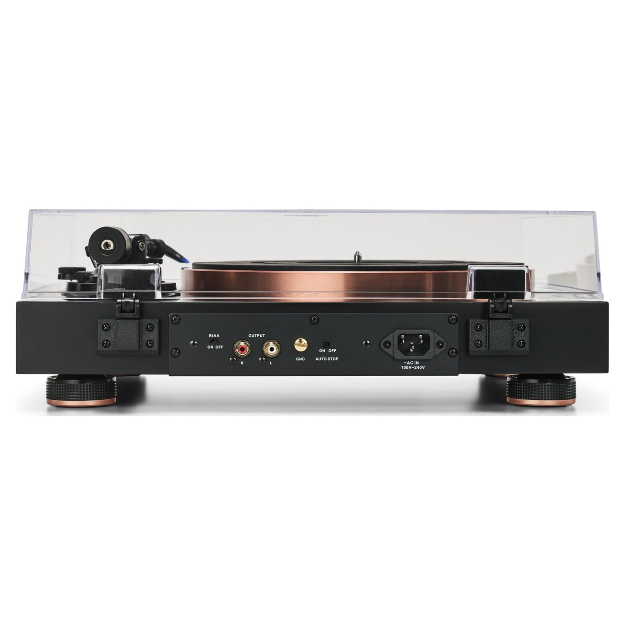 Argon Audio AURORA matt black, rear connections and phono output