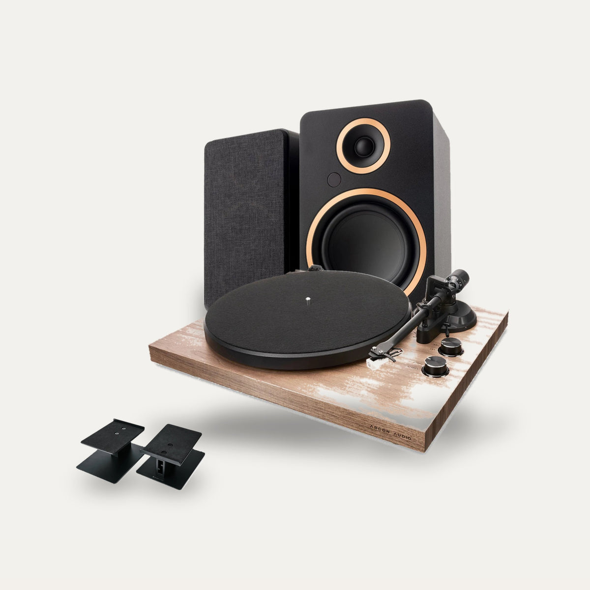 Argon Audio TT MK2 + Fenris A5 + Kontur 10 Vinyl Setup – Turntable Colour Walnut, Speaker Colour Black