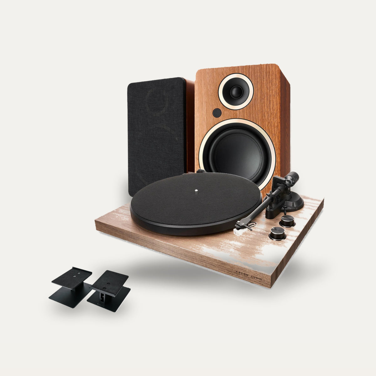 Argon Audio TT MK2 + Fenris A5 + Kontur 10 Vinyl Setup – Turntable Colour Walnut, Speaker Colour Walnut