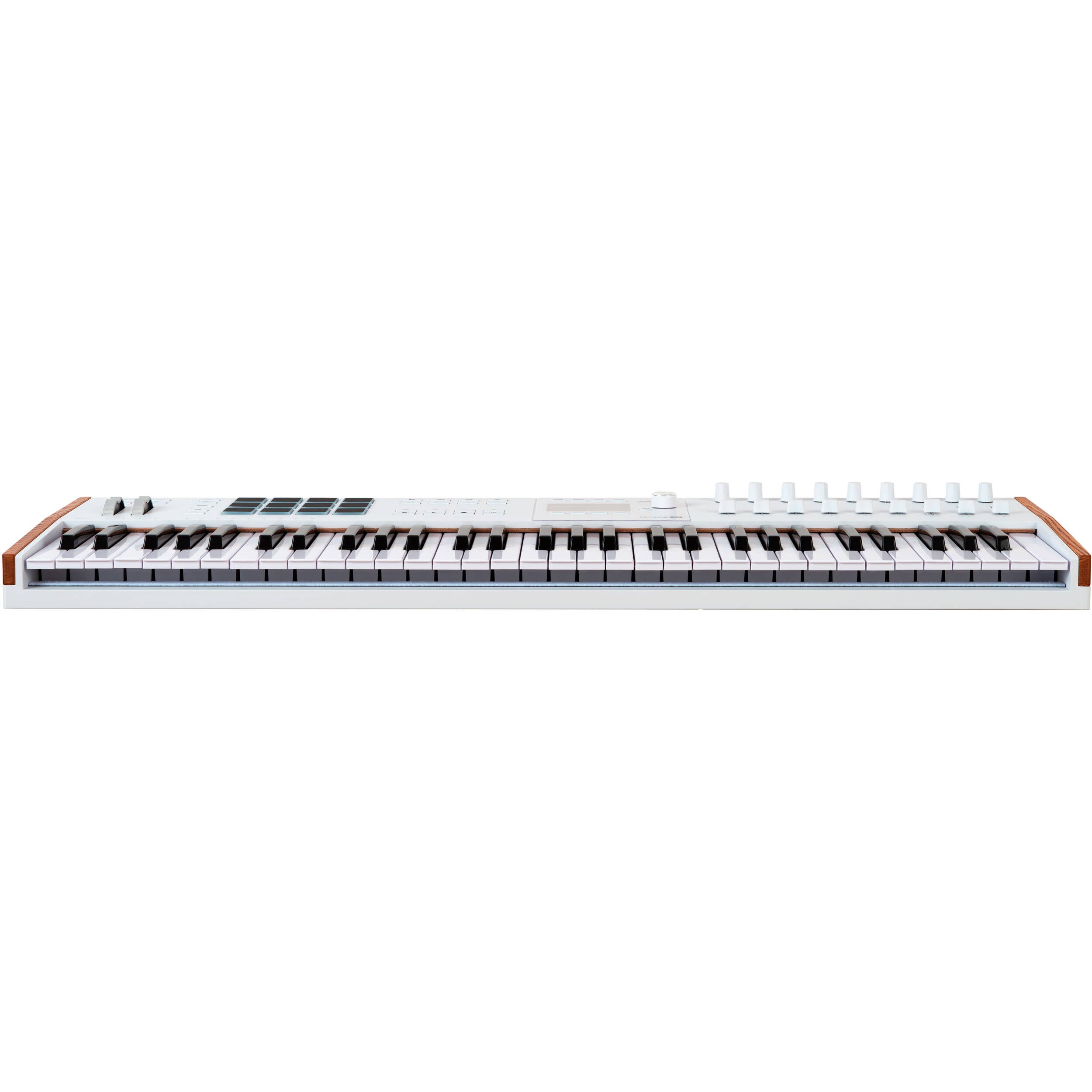 Arturia KeyLab 61 MK3 MIDI keyboard in white finish, front view