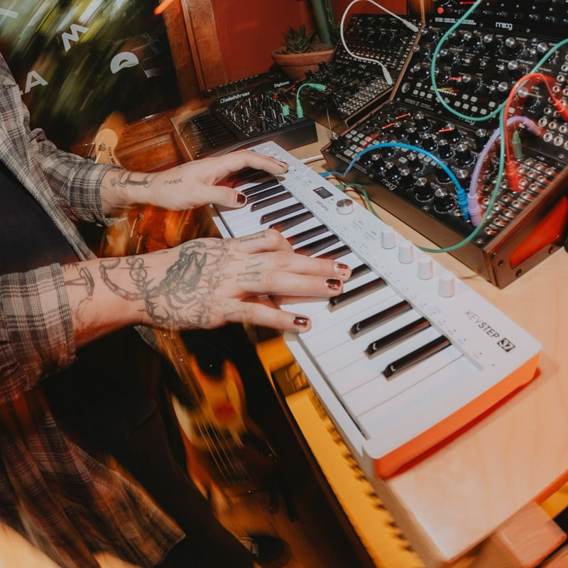 Arturia KeyStep 37 MK2 sequencers, close up