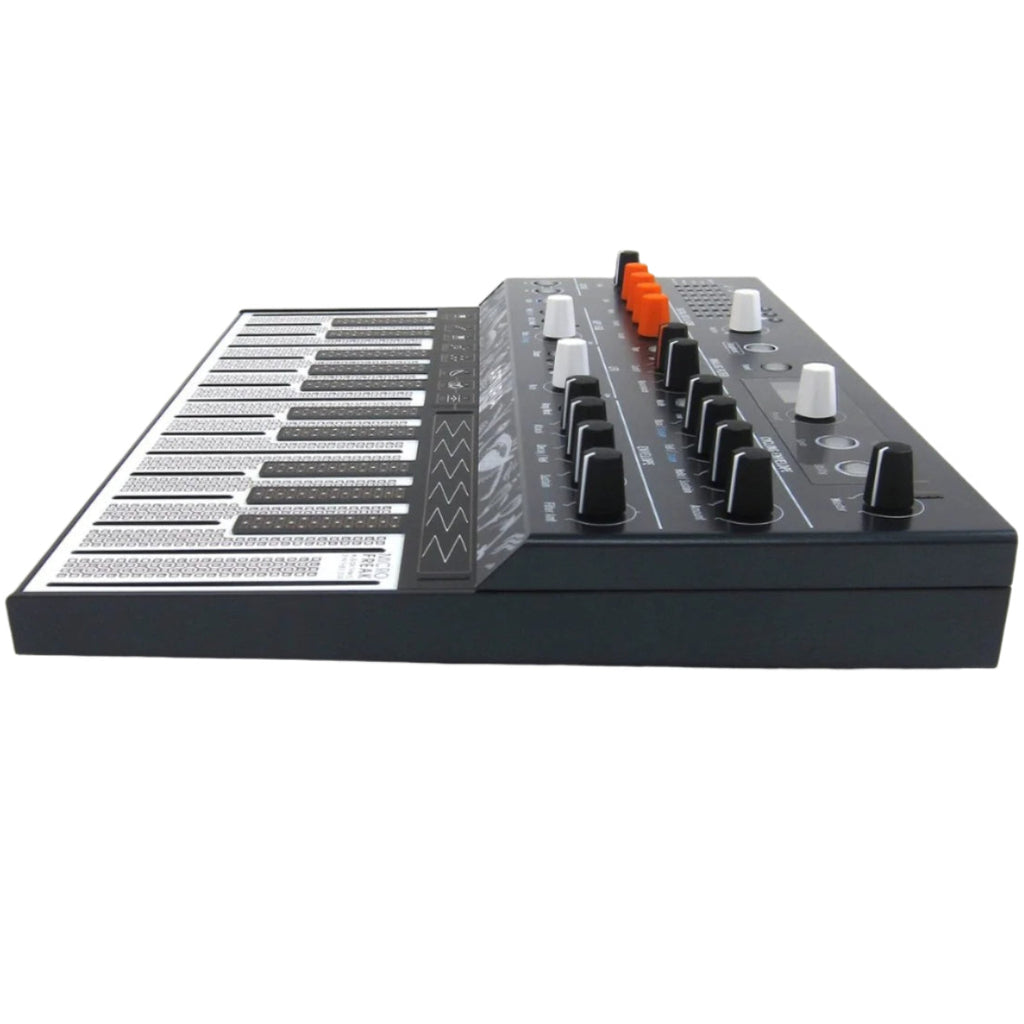 Arturia Microfreak synthesizer, side angle view