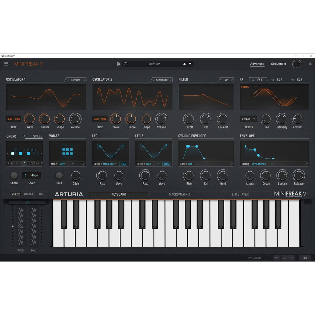Arturia MiniFreak synthesizer, rear connectors