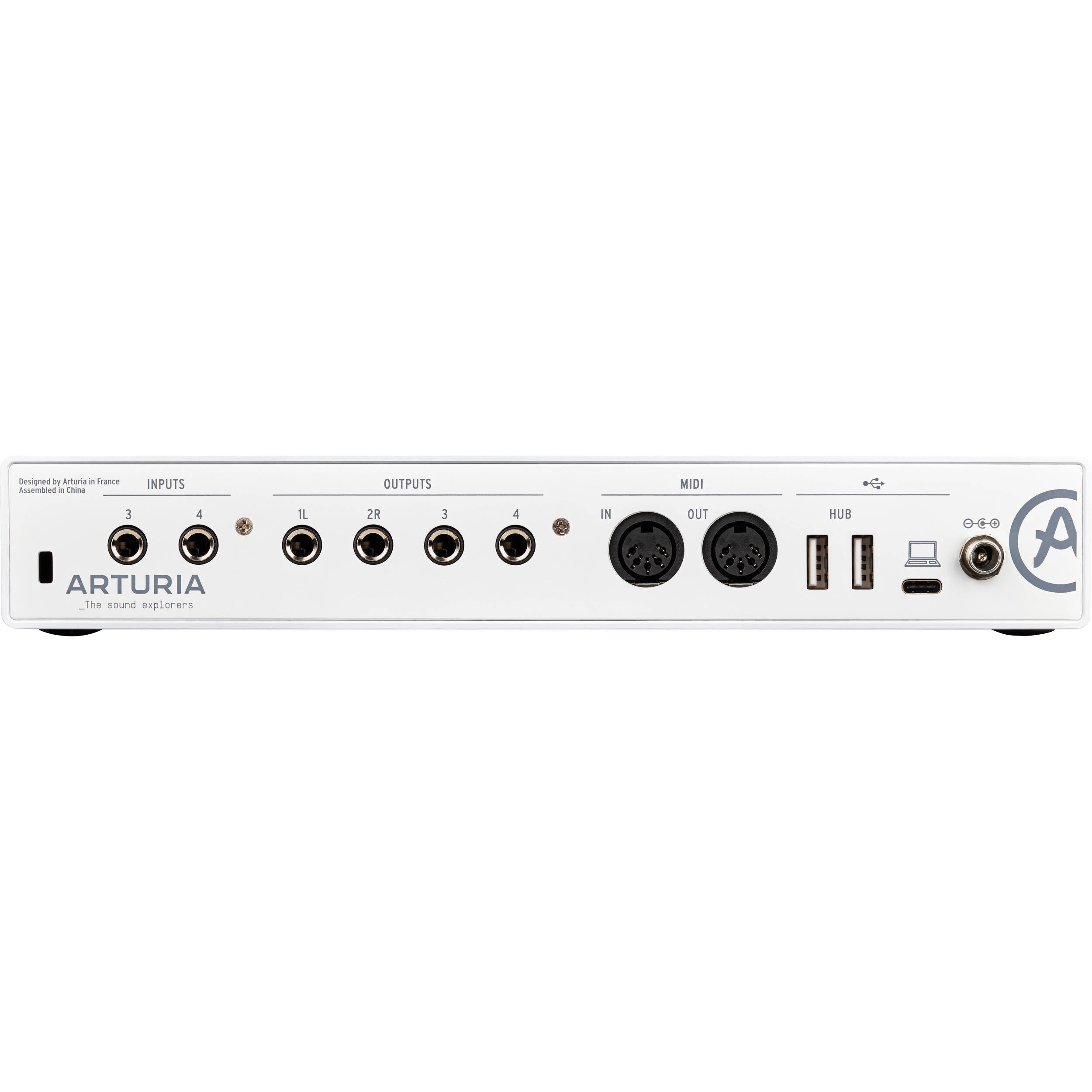 Arturia MiniFuse 4, audio interfaces, back, white