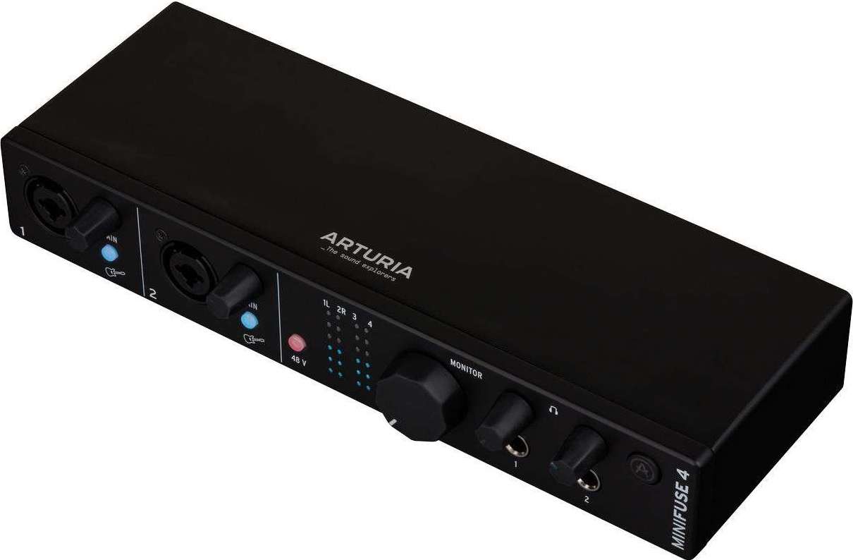Arturia MiniFuse 4, audio interfaces, detail, white