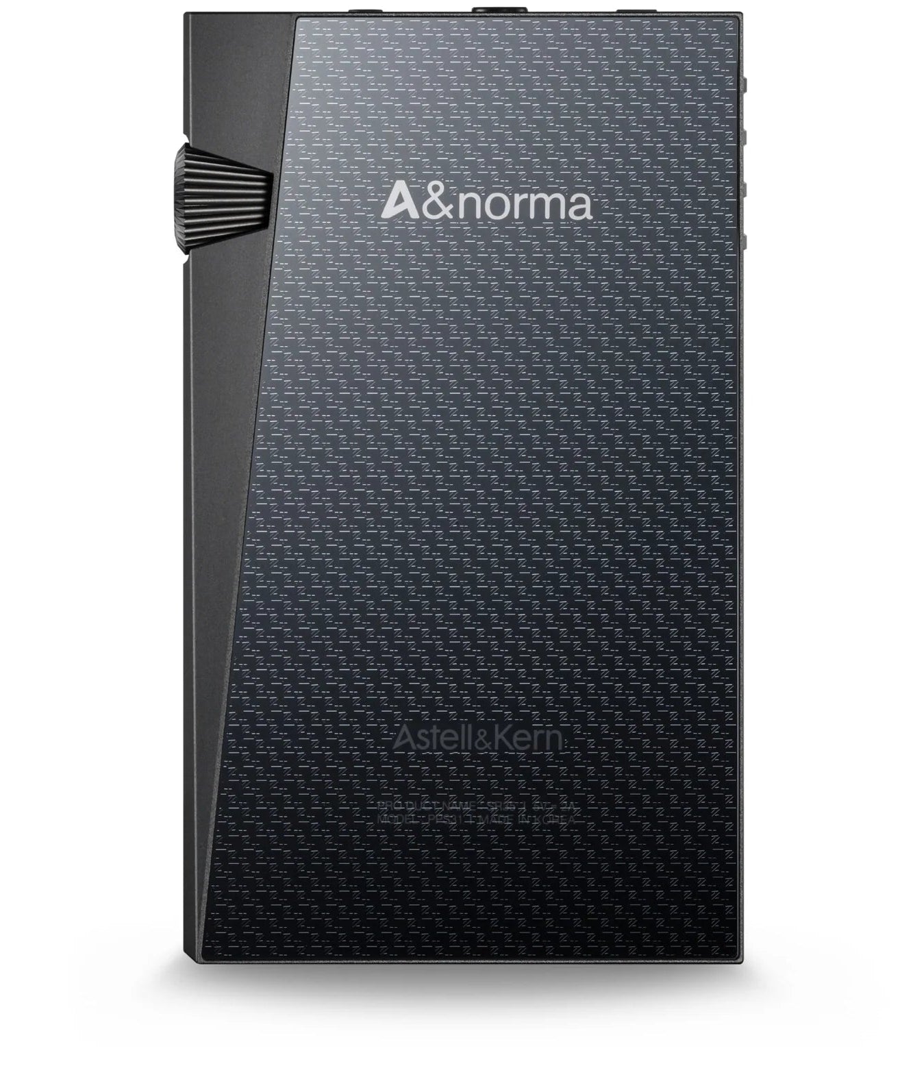 Astell&Kern A&norma SR35 portable music player with sleek design and touchscreen display, shown from the front.