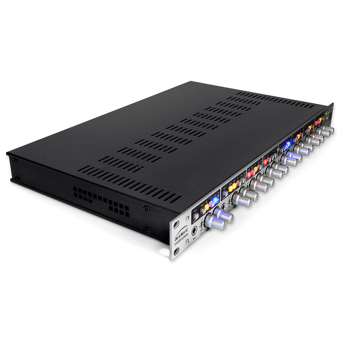 Audient ASP880 microphone preamp unit with multiple input channels and professional audio controls.