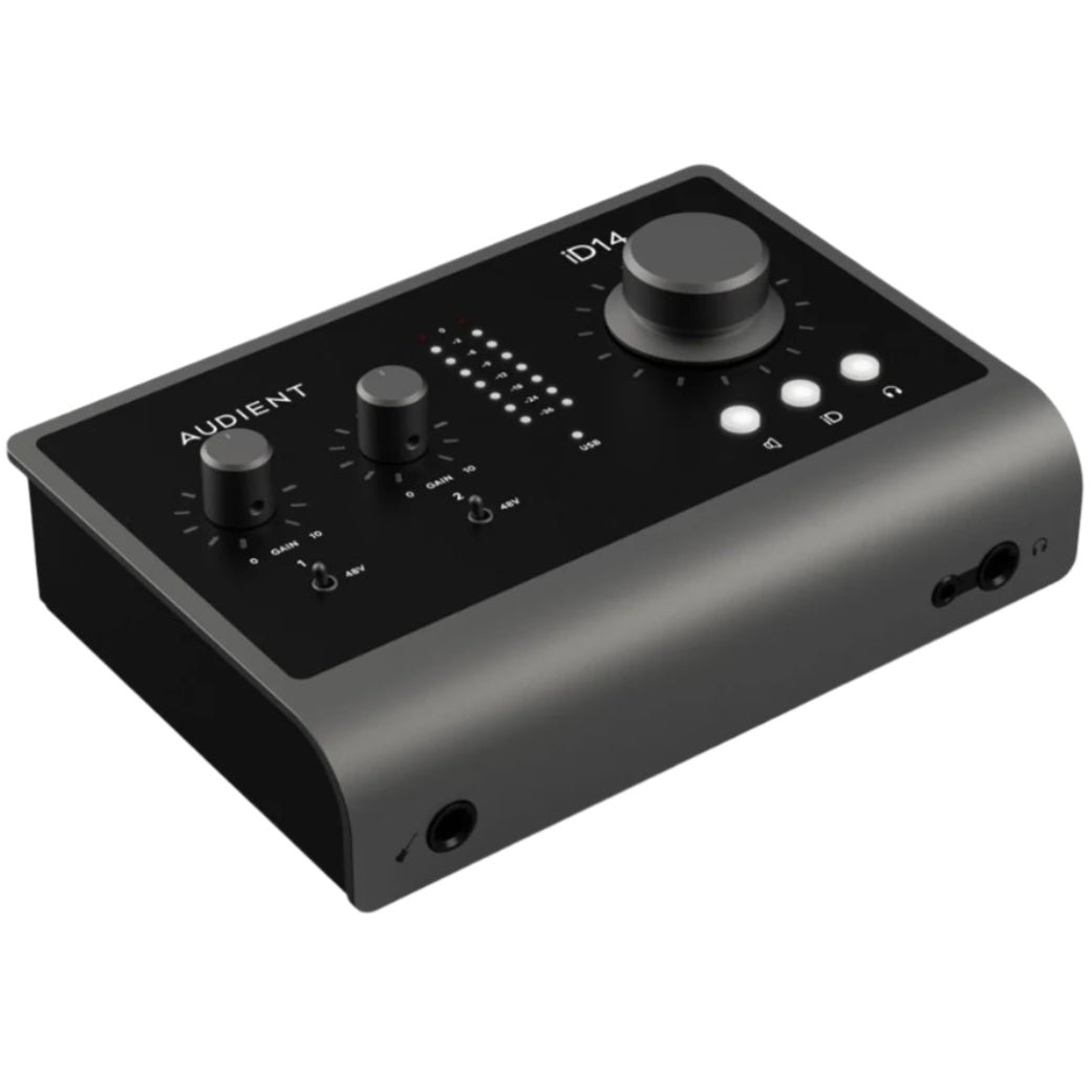 Audient iD14 MK2 audio interfaces, hero shot