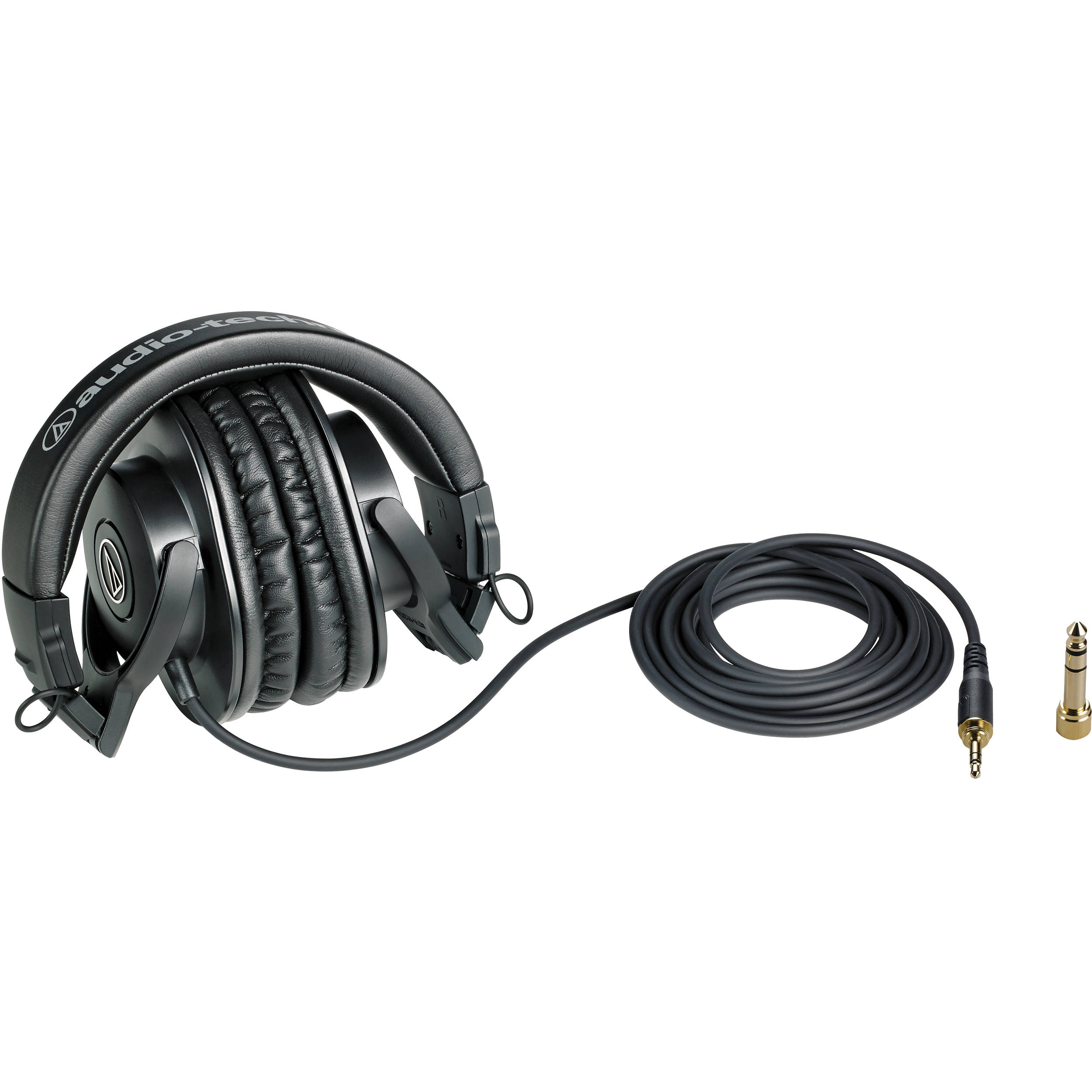 Audio-Technica ATH-M30x studio headphones, folded with detachable cable