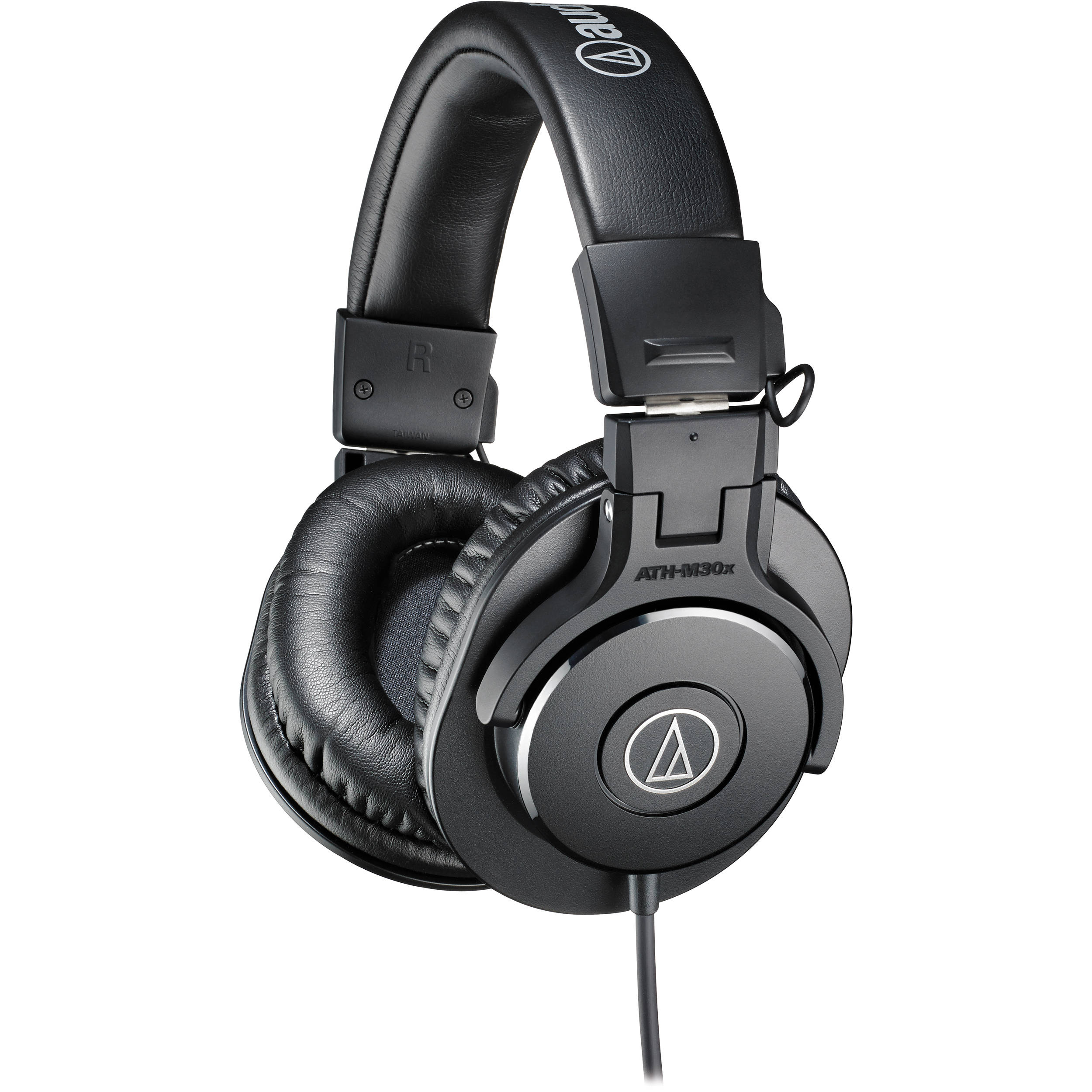 Audio-Technica ATH-M30x studio headphones, hero view in black
