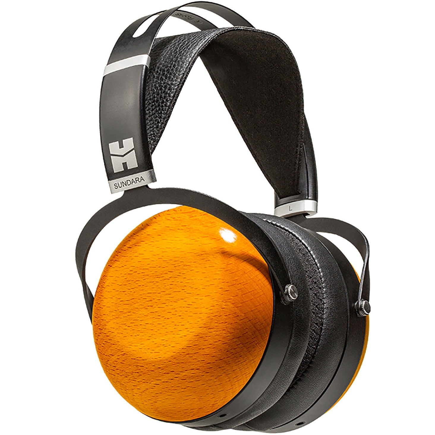 HiFiMAN Sundara closed-back wired headphones with black ear cups and headband, featuring sleek design and high-quality audio components.