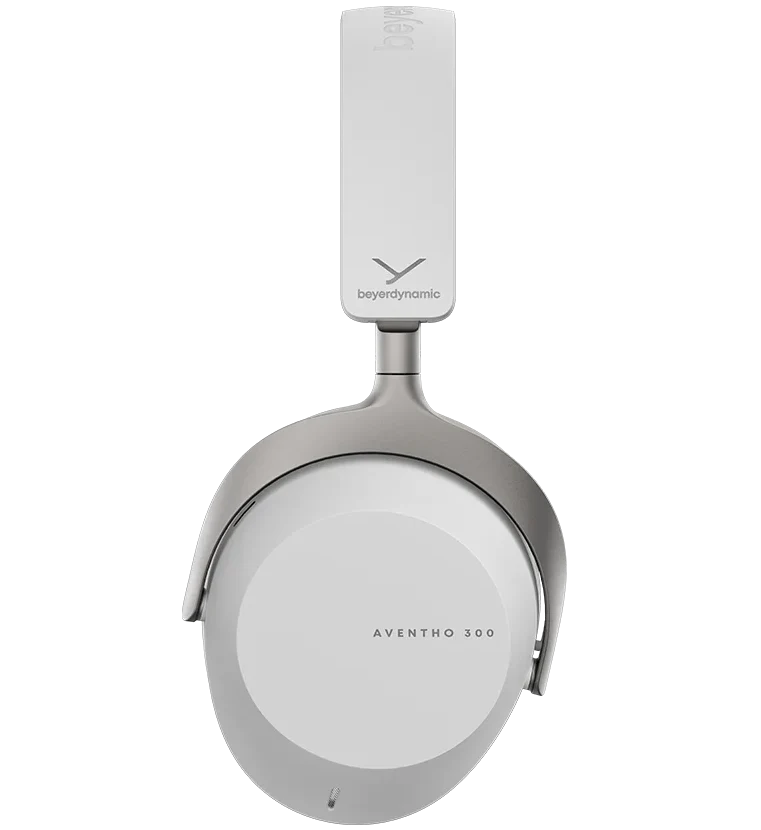 Beyerdynamic Aventho 300 wireless over-ear headphones with sleek black design and cushioned ear cups.