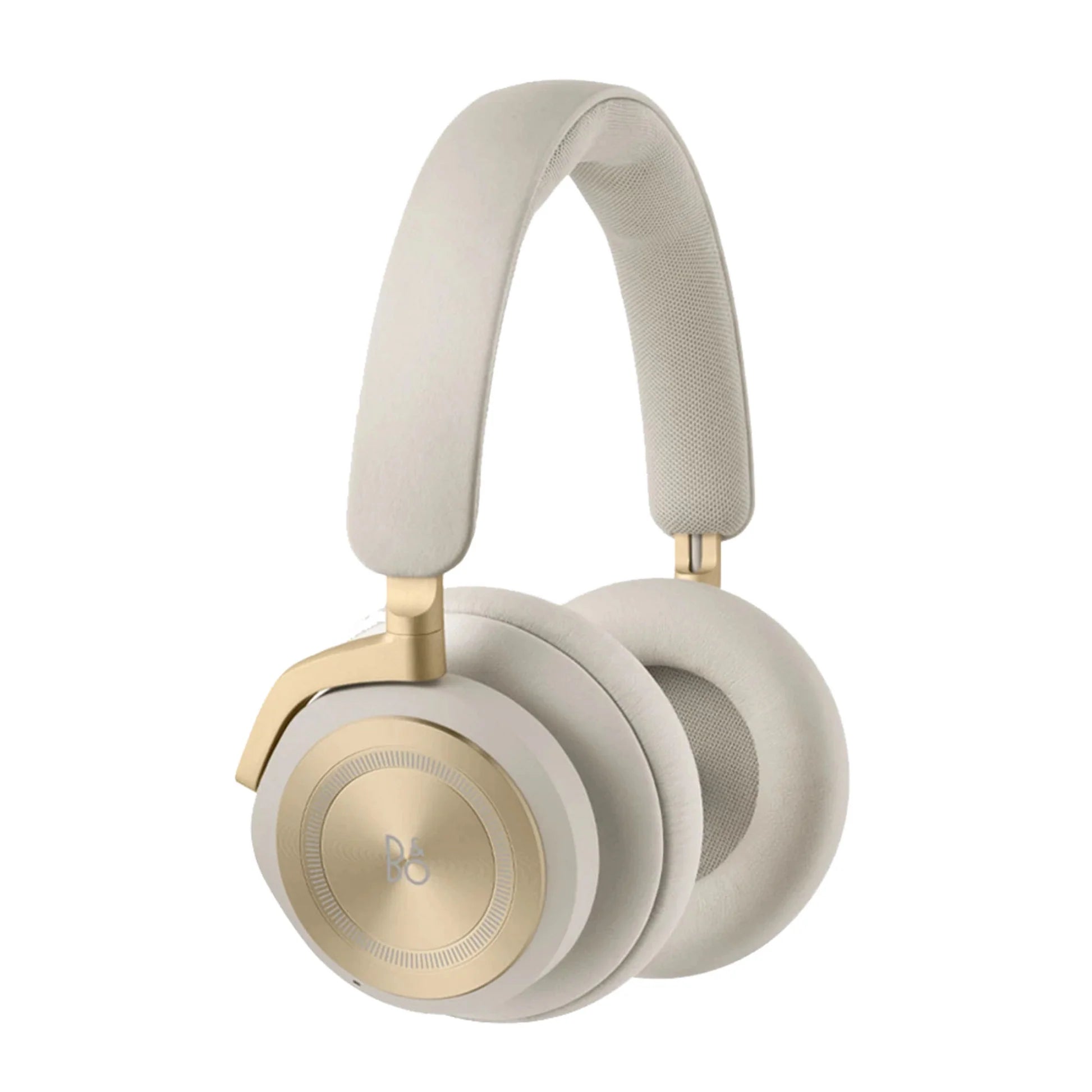 Wireless Bang & Olufsen Beoplay HX headphones in goldtone with sleek over-ear design and cushioned ear cups.