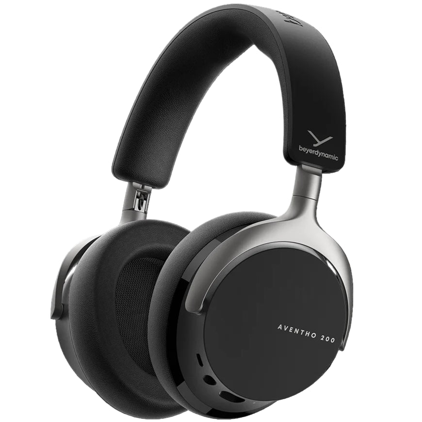 Beyerdynamic Aventho 200 wireless headphones, over-ear ANC, perspective view in black