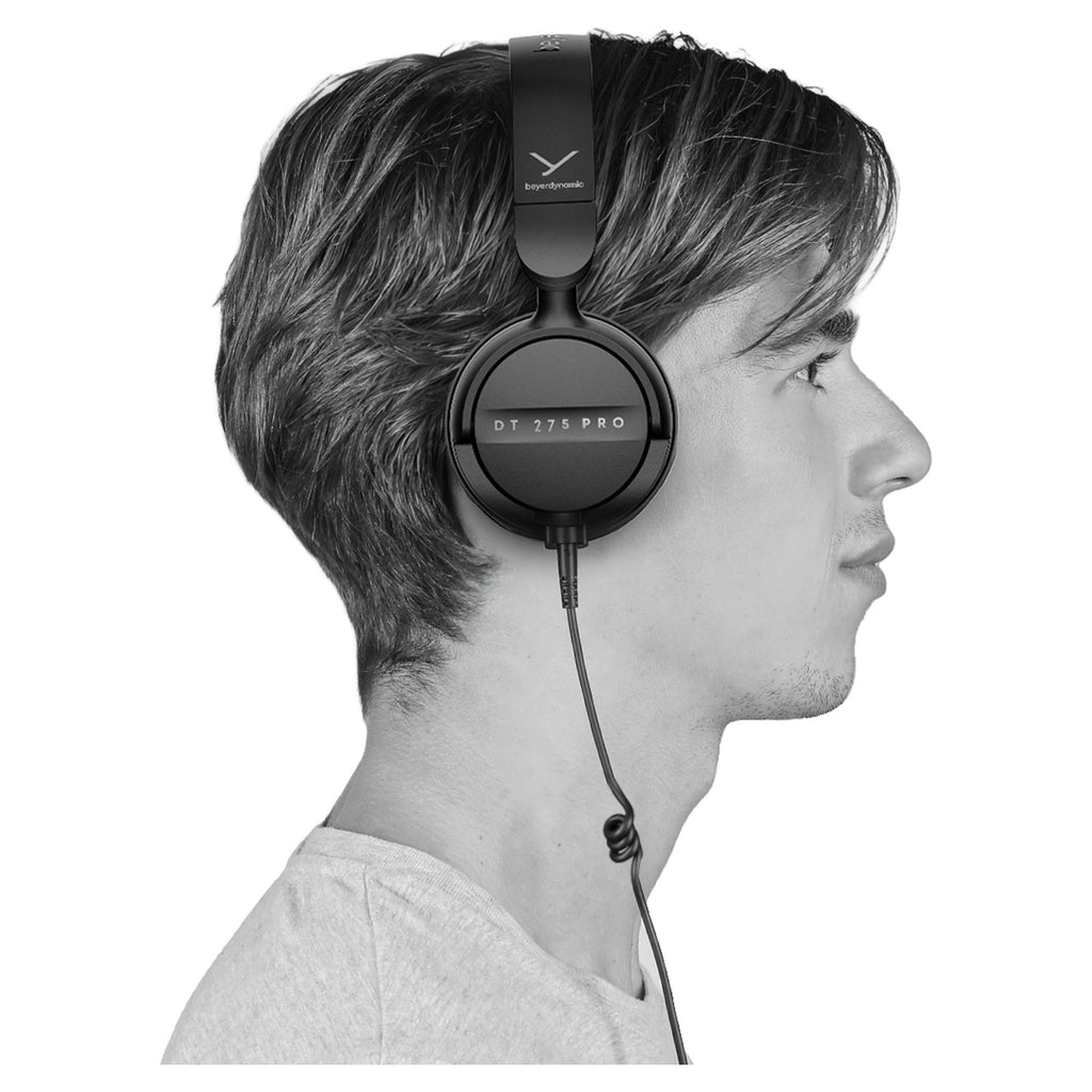 Beyerdynamic DT 275 PRO worn, side profile in black