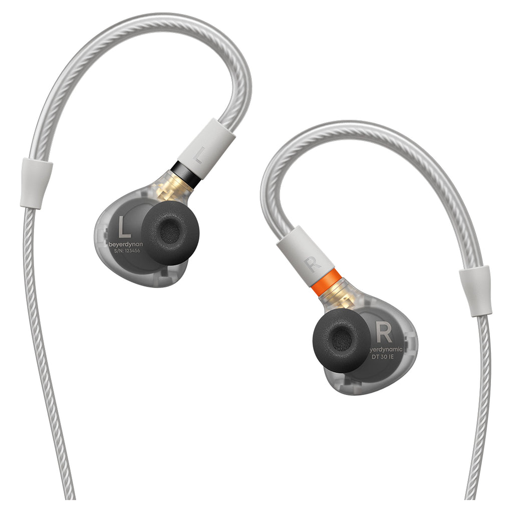 Beyerdynamic DT 30 IE, inside view of the earpieces and cable