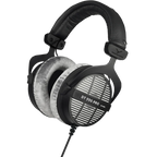 Beyerdynamic DT 990 Pro (80 Ω) open-back studio headphones, Black Edition angled view
