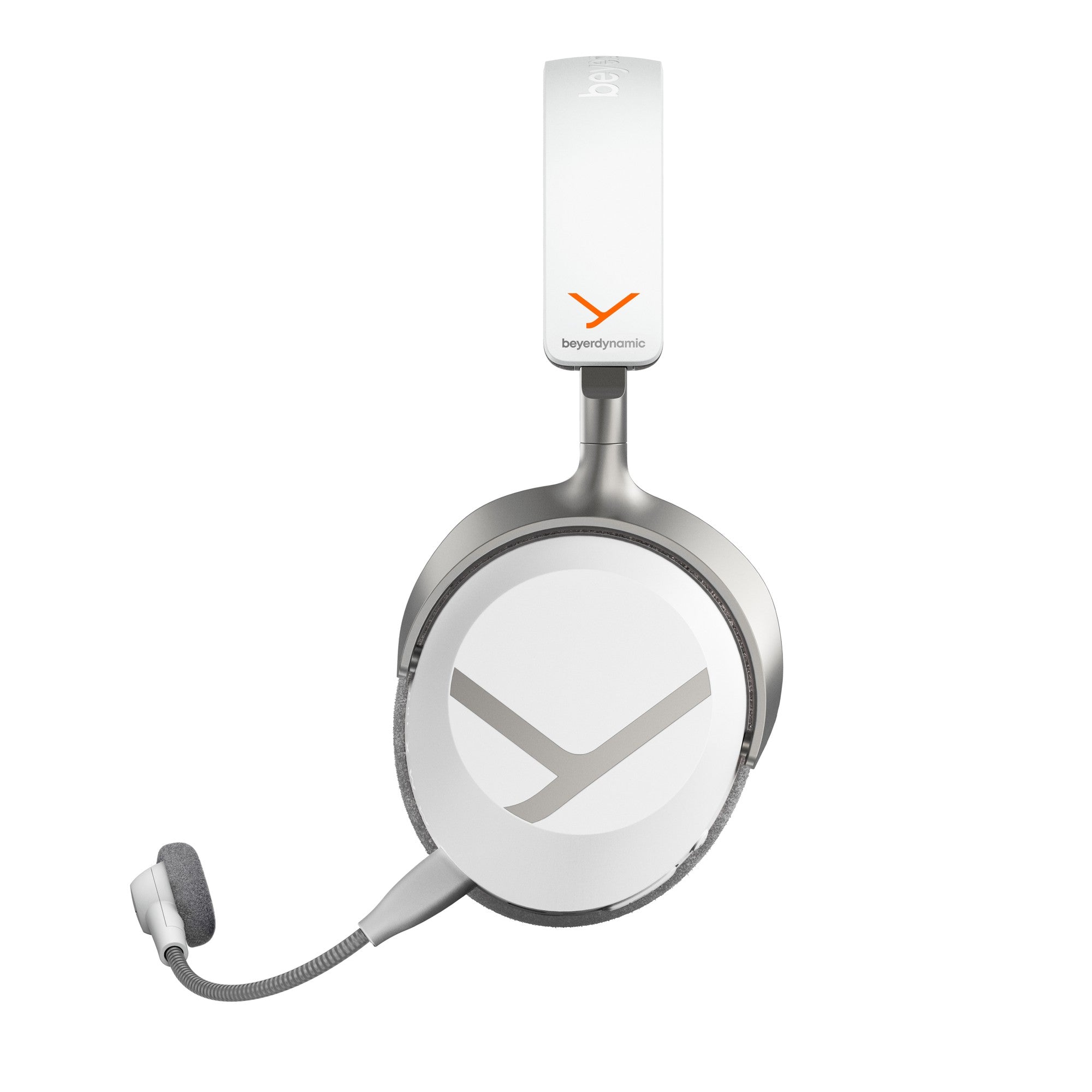 Beyerdynamic MMX 100 Wireless gaming headset in Arctic White, side view