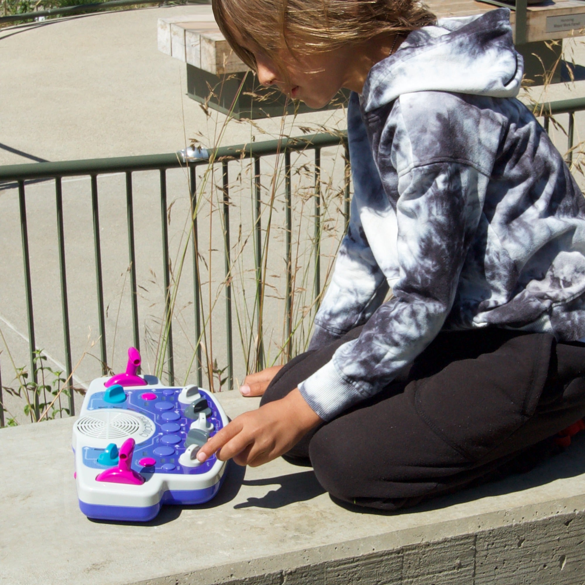 Blipblox SK2 being played by a child outdoors