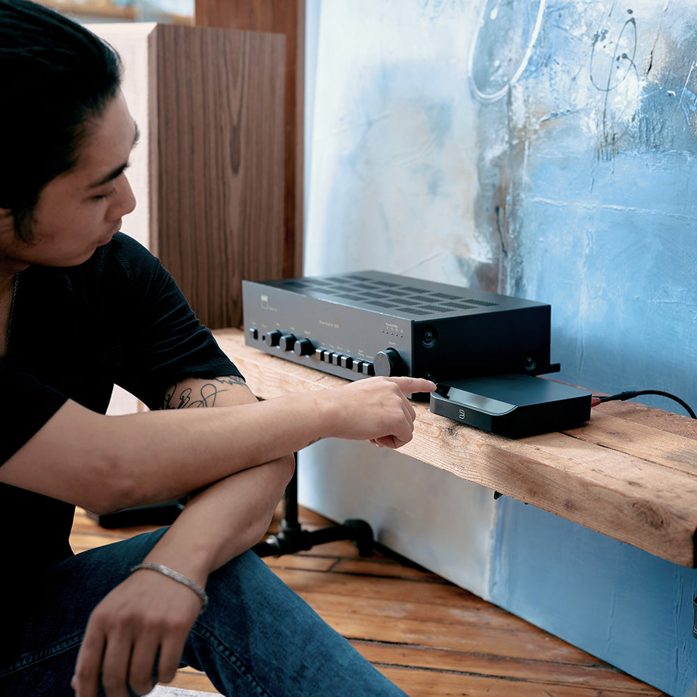 Bluesound Node Nano music streamer, lifestyle