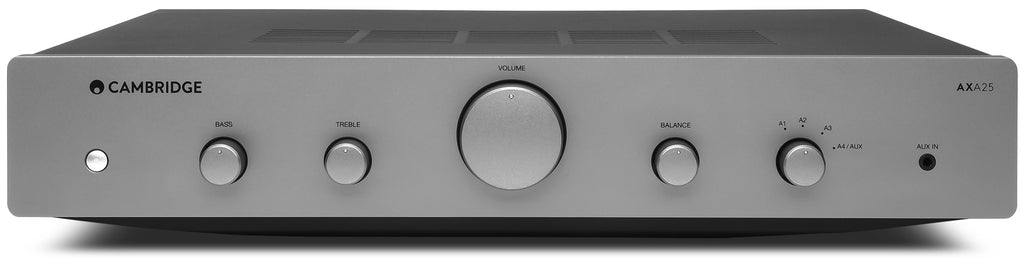 Cambridge Audio AXA25 integrated stereo amplifier, front view