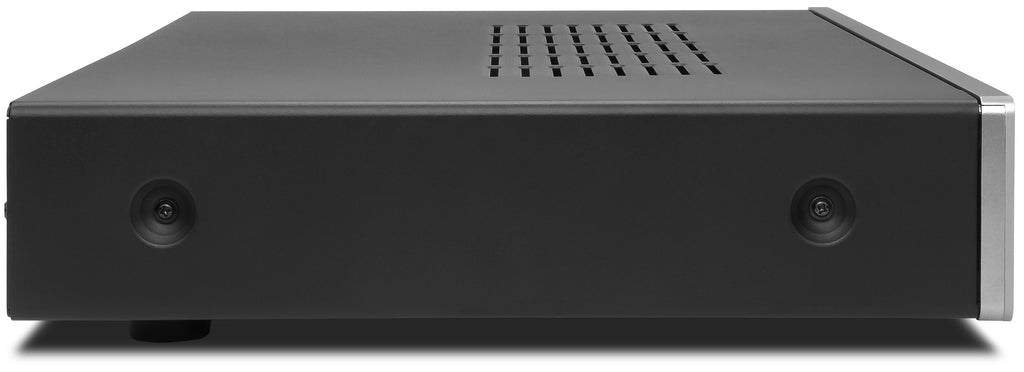 Cambridge Audio AXA25 integrated stereo amplifier, silver, front view