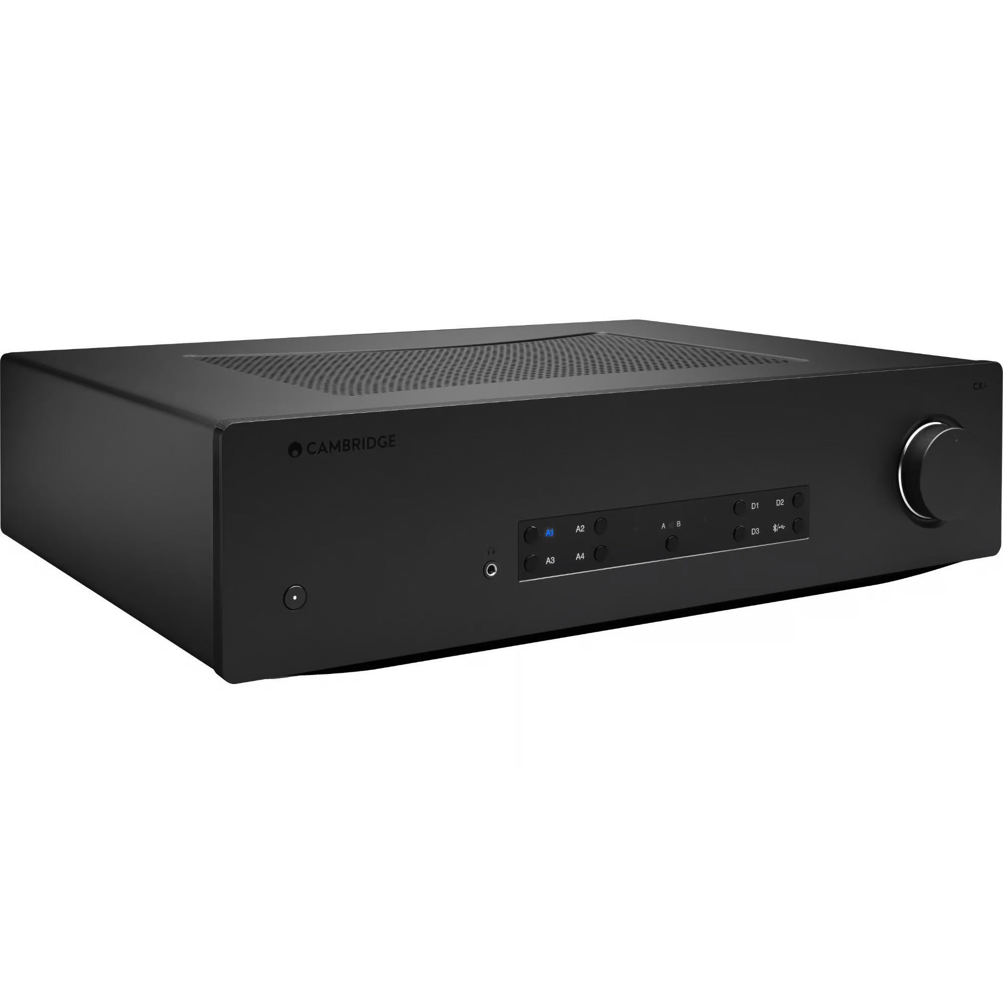 Cambridge Audio CXA81 MK2 integrated stereo amplifier, black, front view