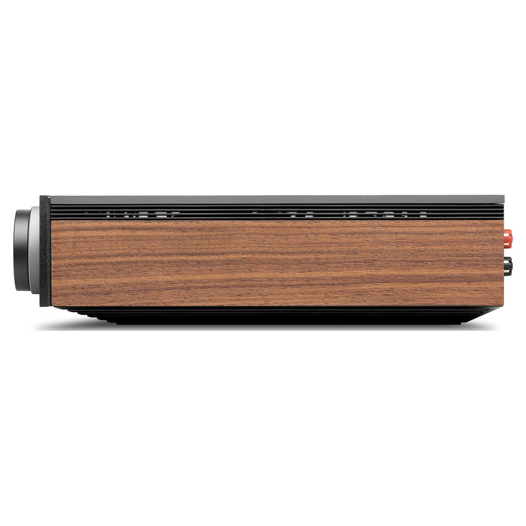 Cambridge Audio Evo 300 streaming amplifier, black, side view