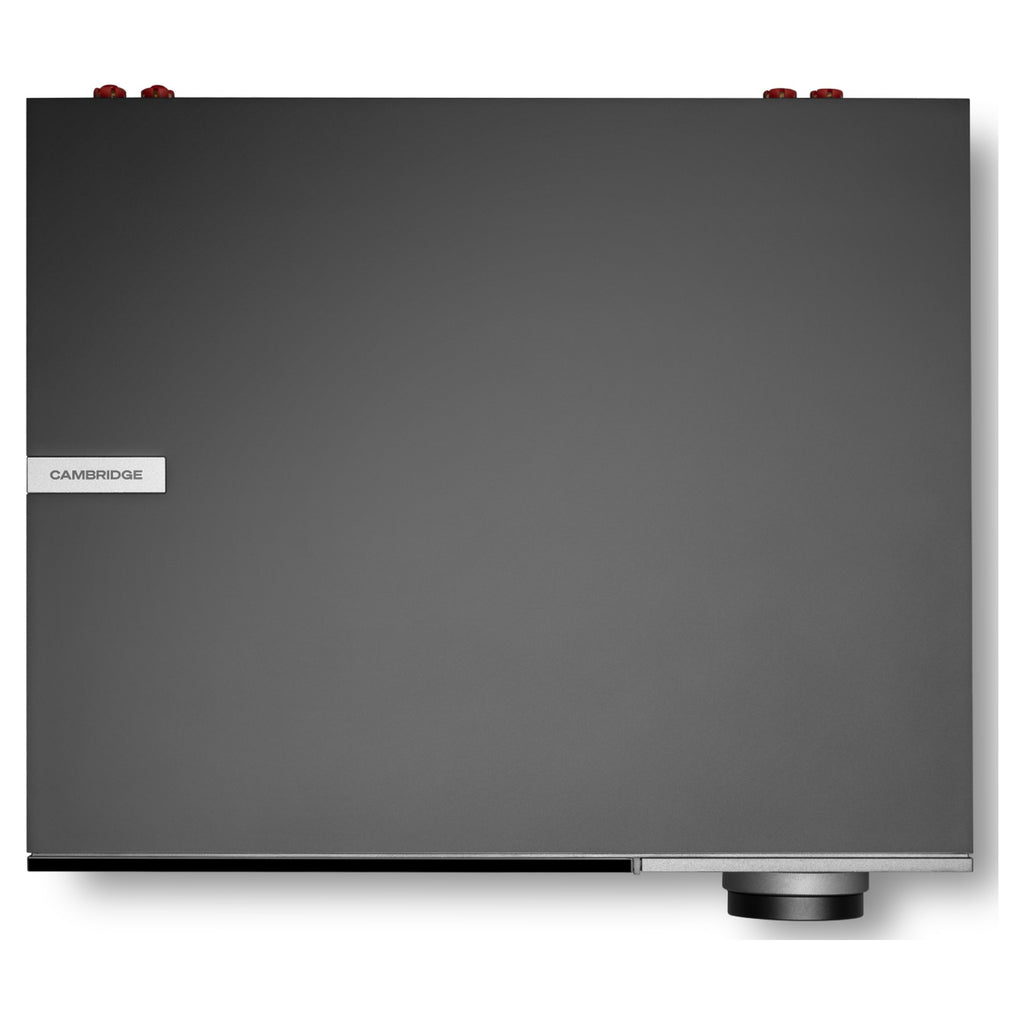 Cambridge Audio Evo 300 streaming amplifier, black, top view