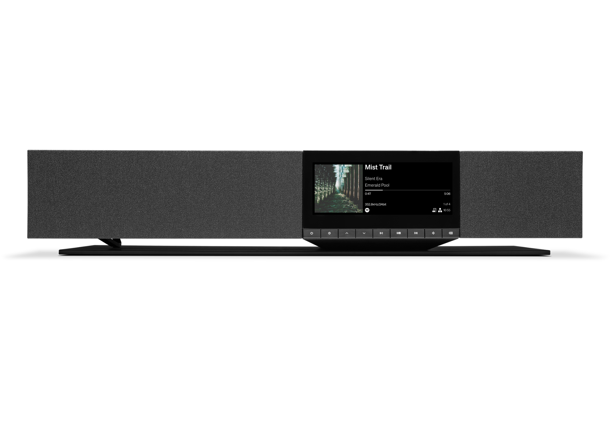 Cambridge Audio Evo One wireless speaker, matte black, front view