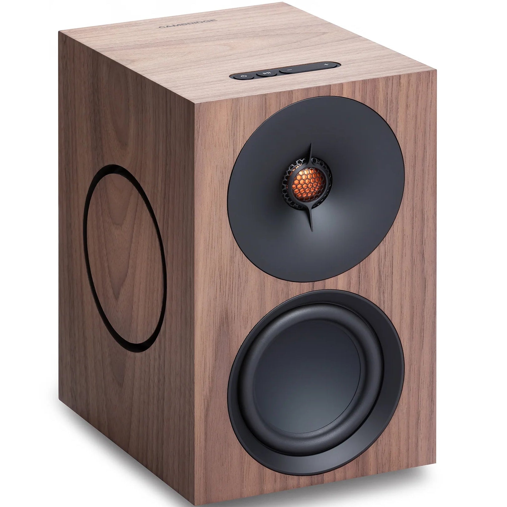 Cambridge Audio L/R M active bookshelf speakers, front view