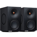 Cambridge Audio L/R M active bookshelf speakers, black, front view