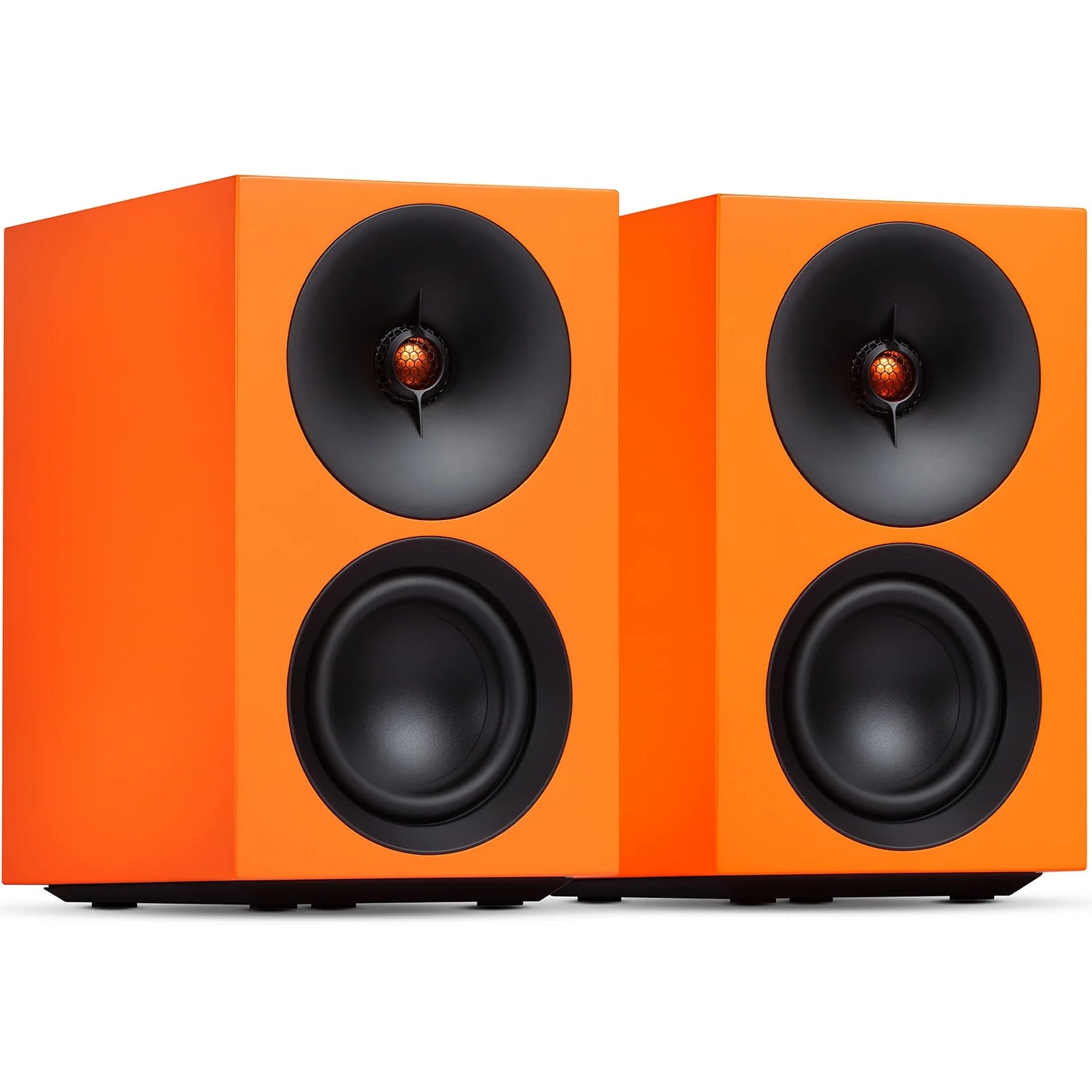 Cambridge Audio L/R S active bookshelf speakers, orange