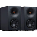 Cambridge Audio L/R S active bookshelf speakers, black, front view
