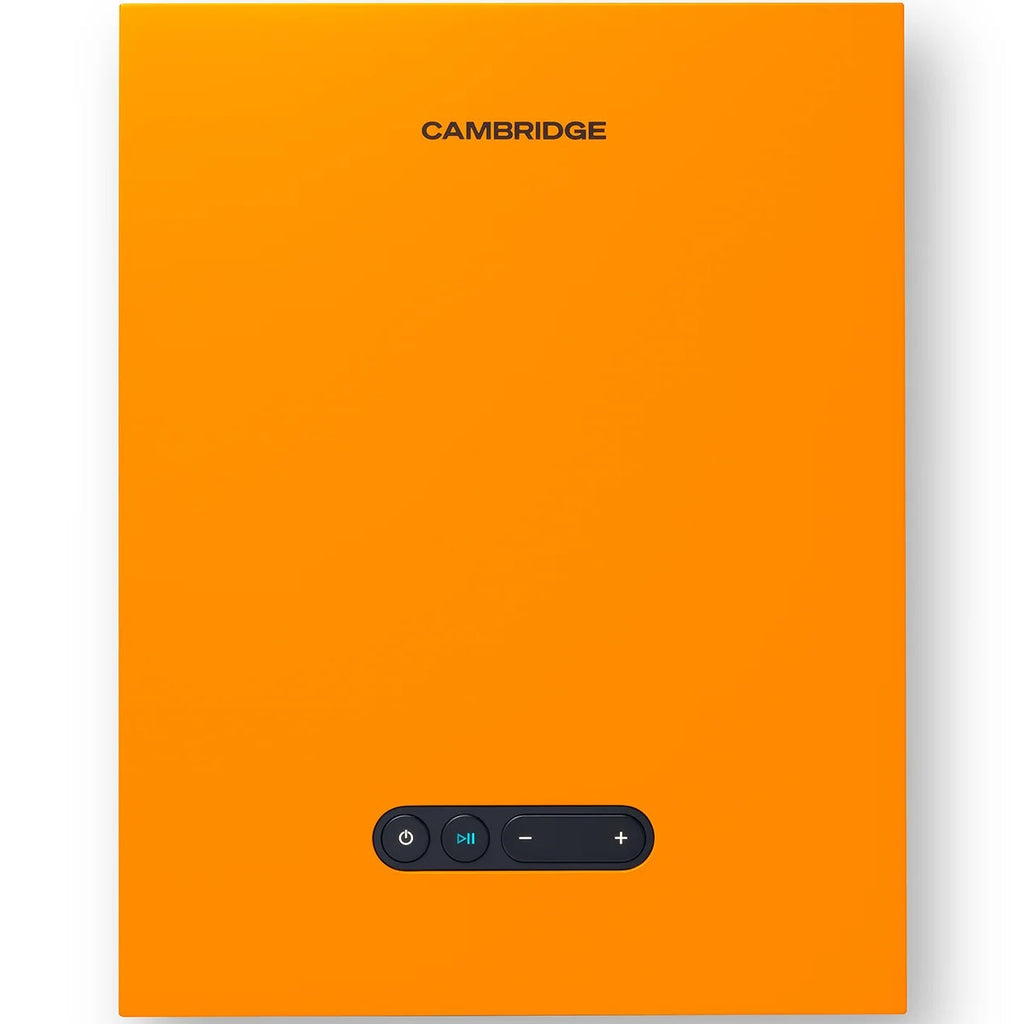Cambridge Audio L/R X active bookshelf speakers, orange
