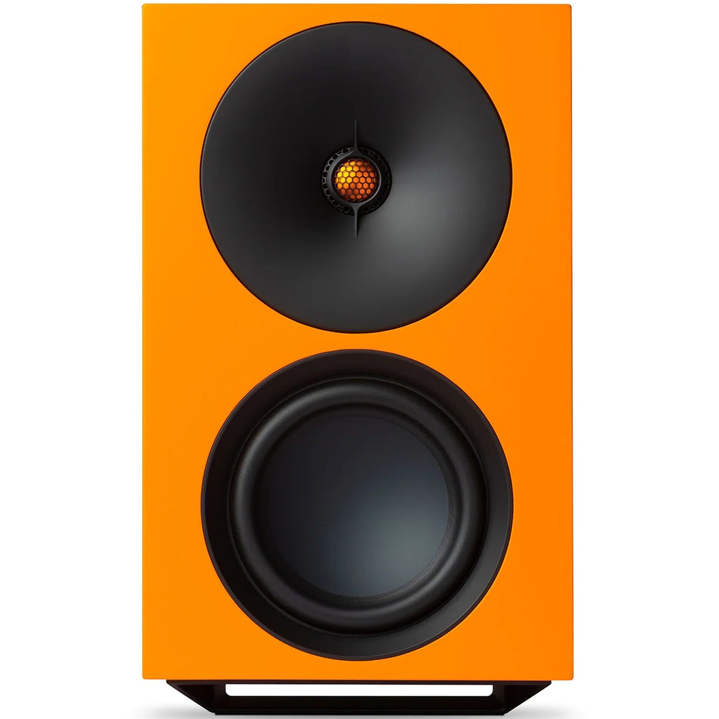 Cambridge Audio L/R X active bookshelf speakers, orange