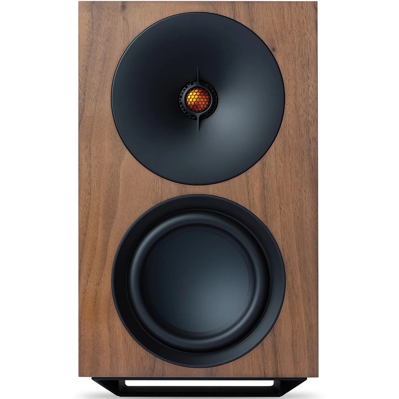 Cambridge Audio L/R X active bookshelf speakers, front view