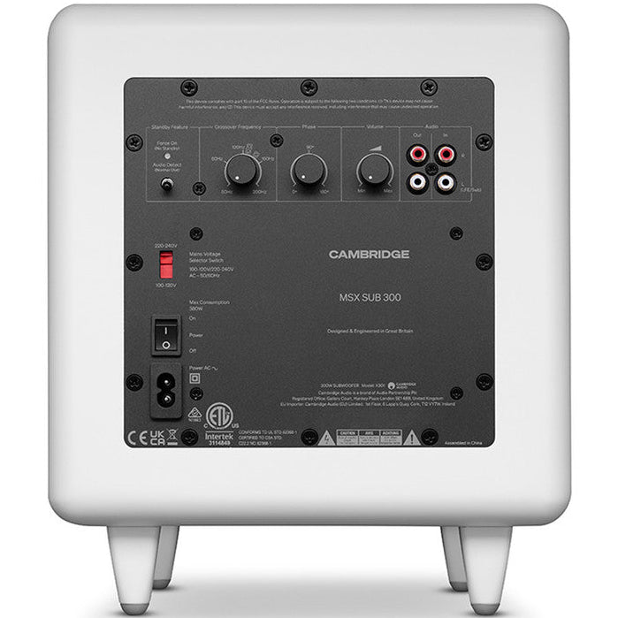 Cambridge Audio MSX Sub 300 active subwoofer, black, top view