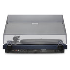 Cambridge Audio Spira turntable in Blue, rear panel with RCA output, phono switch and Bluetooth