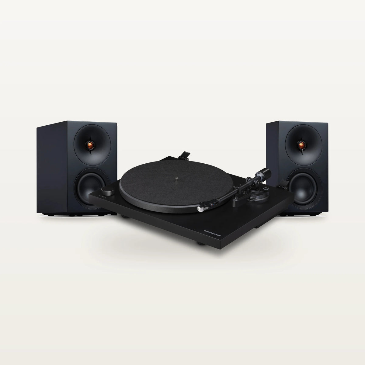 Cambridge Audio Spira turntable and L/R S speakers vinyl set in Black