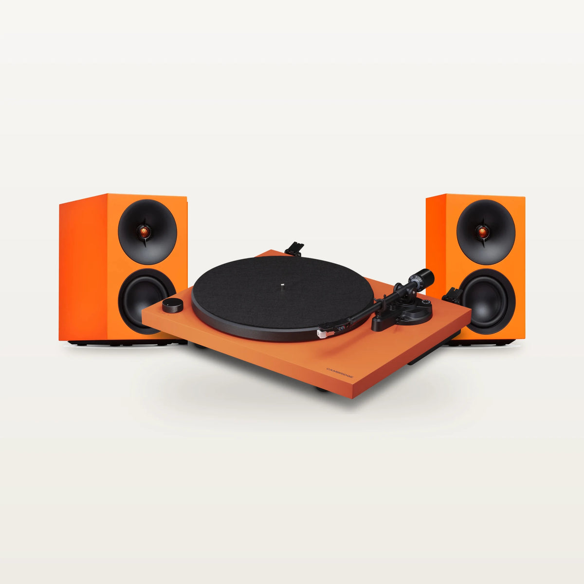 Cambridge Audio Spira turntable and L/R S speakers vinyl set in Orange
