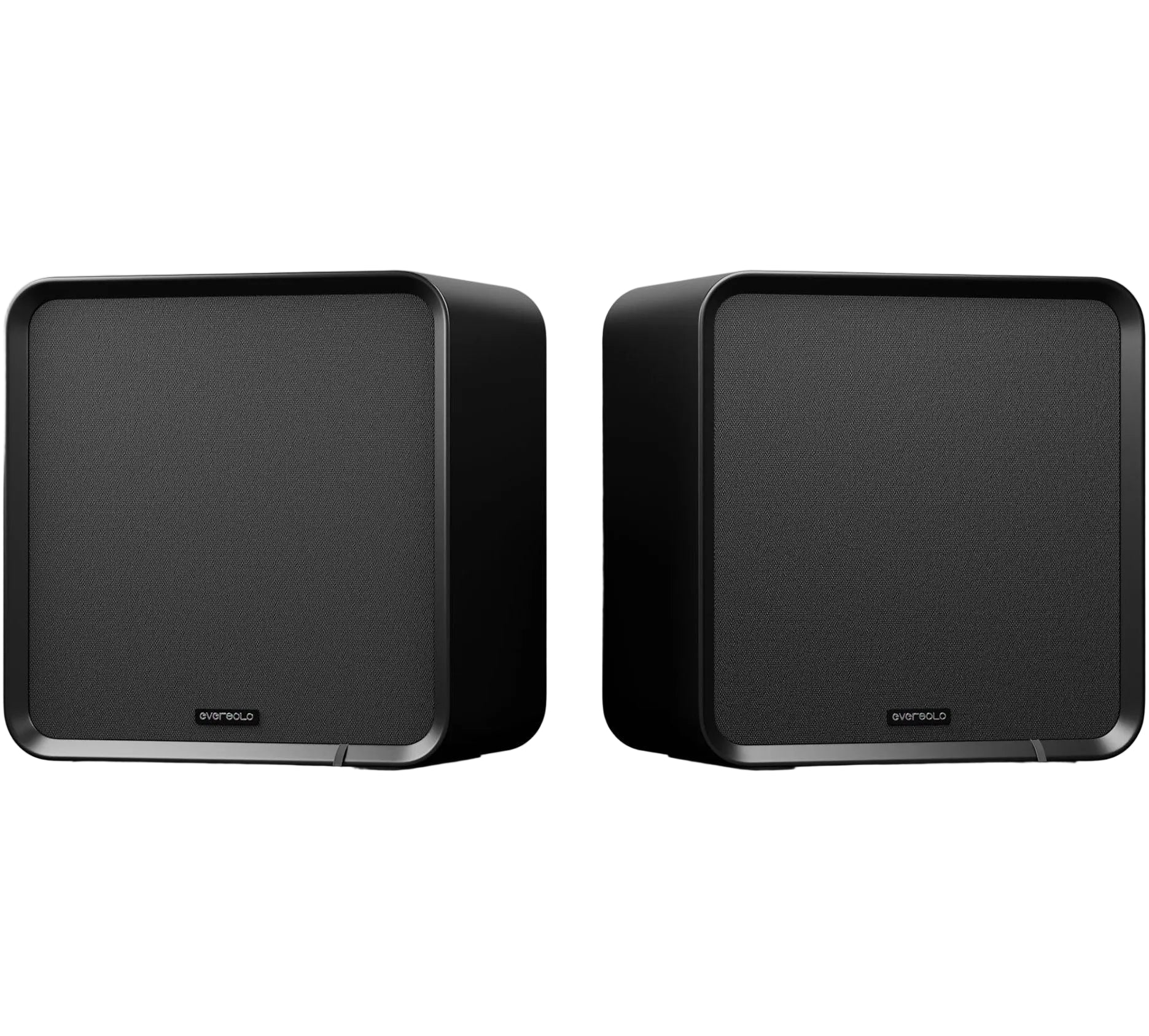 Eversolo SE100 passive bookshelf speakers with sleek black cabinets and compact design, ideal for home audio setups.